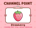 Strawberry Twitch channel point icon.