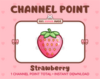 Strawberry Twitch channel point icon.