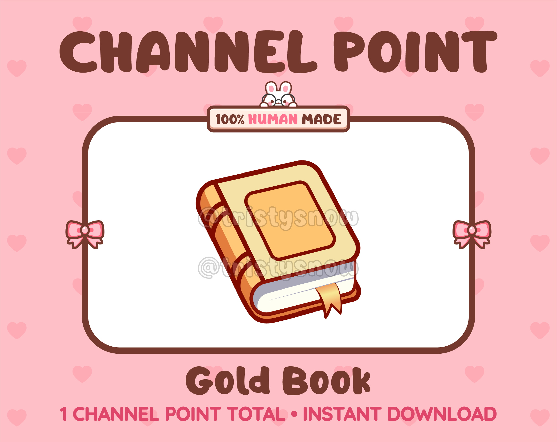 Gold Book Twitch channel point icon.