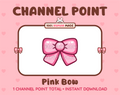 Pink Bow Twitch channel point icon.