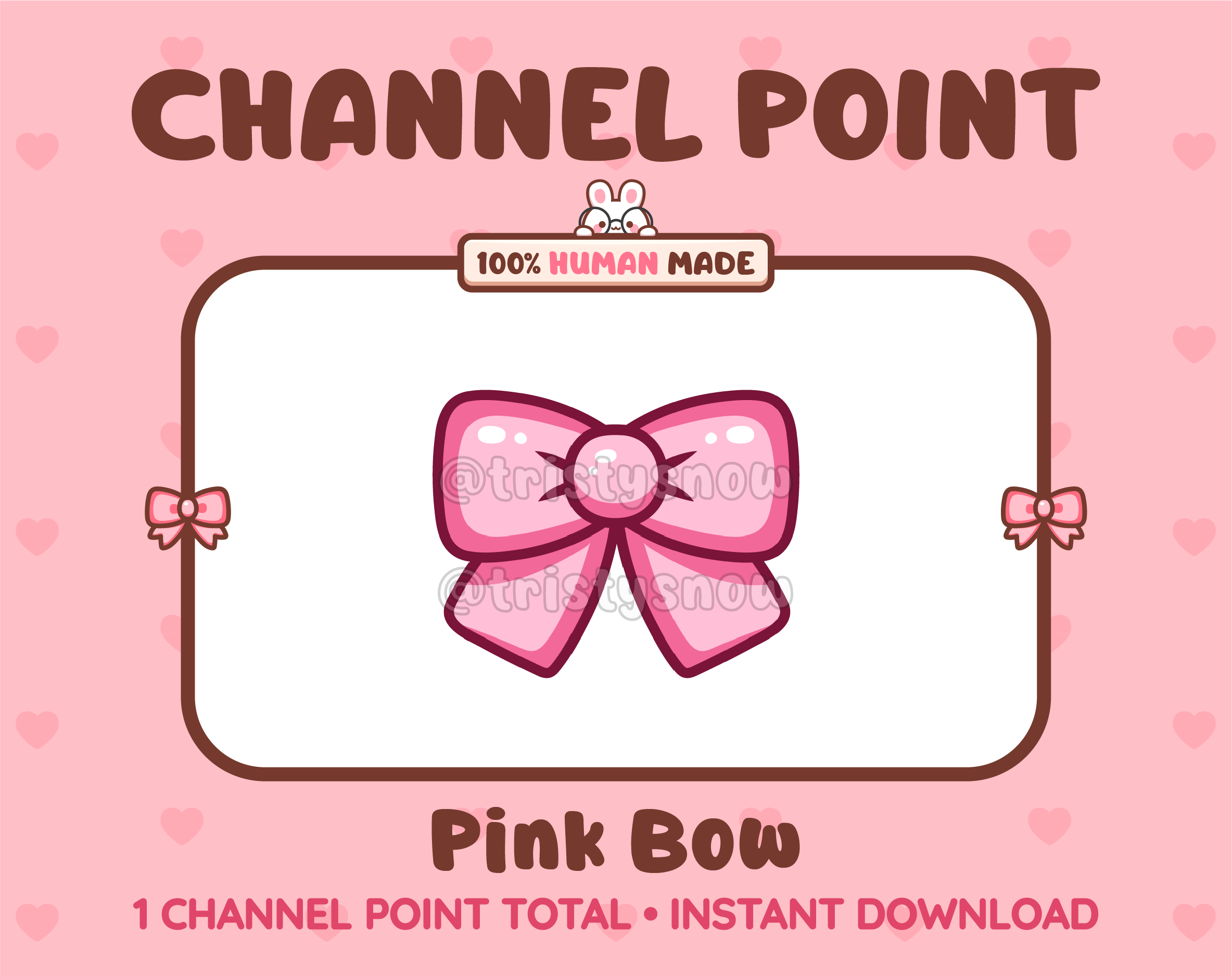 Pink Bow Twitch channel point icon.