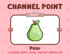 Pear Twitch channel point icon.