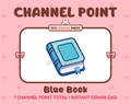 Blue Book Twitch channel point icon.