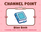 Blue Book Twitch channel point icon.