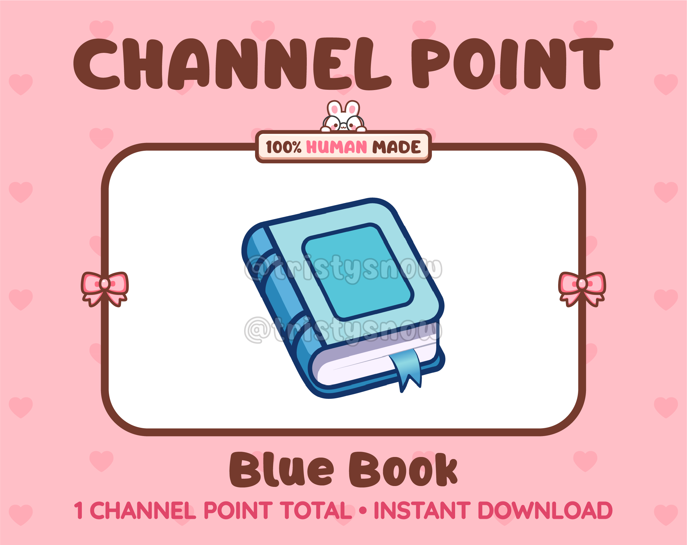 Blue Book Twitch channel point icon.
