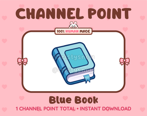 Blue Book Twitch channel point icon.