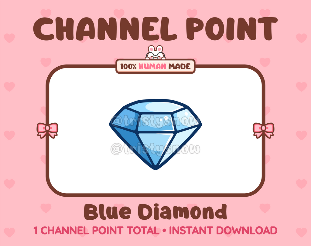 Blue Diamond Twitch channel point icon.