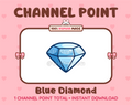 Blue Diamond Twitch channel point icon.