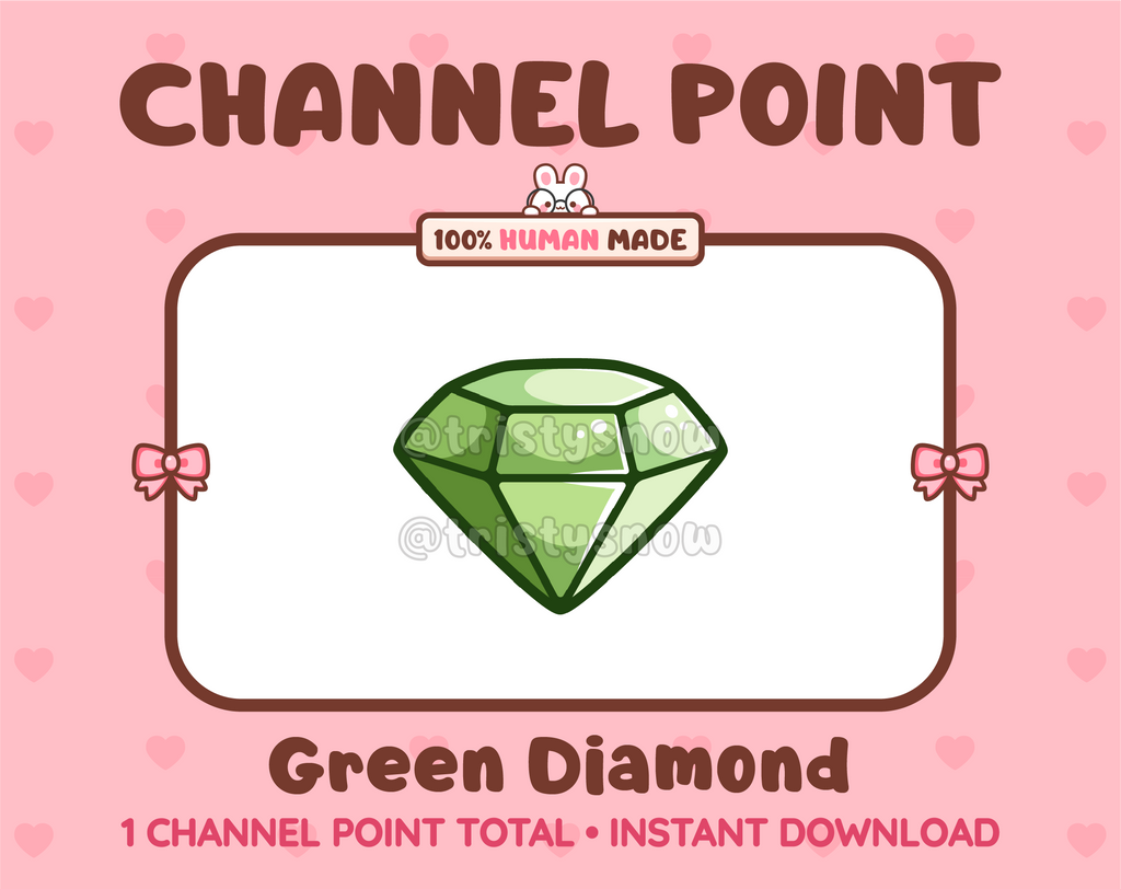Green Diamond Twitch channel point icon.