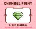 Green Diamond Twitch channel point icon.