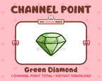 Green Diamond Twitch channel point icon.