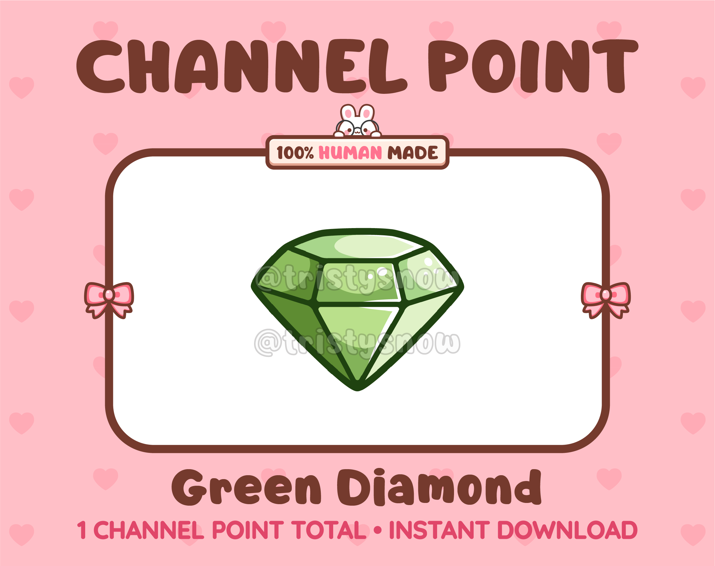 Green Diamond Twitch channel point icon.