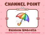 Rainbow Umbrella Twitch channel point icon.