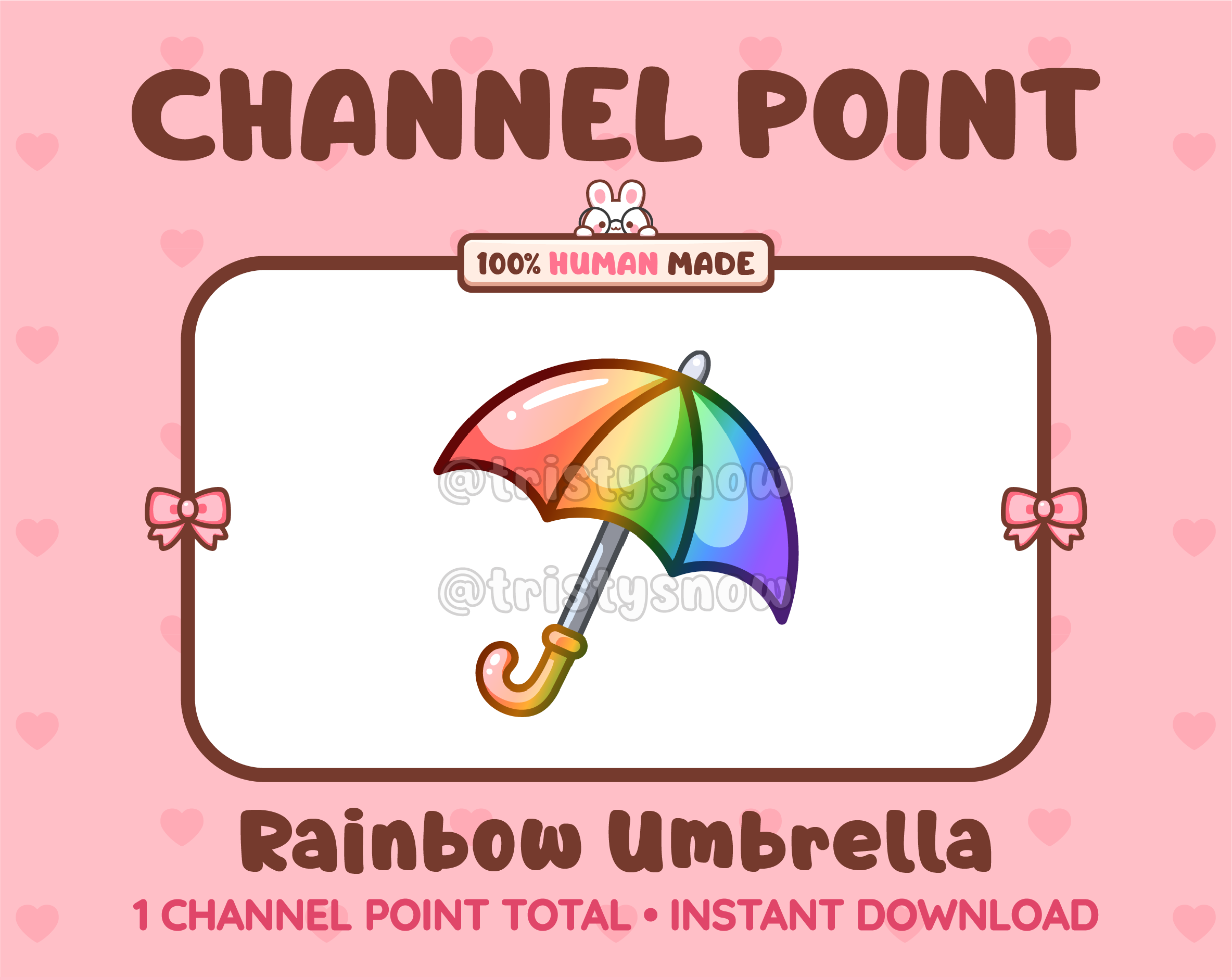 Rainbow Umbrella Twitch channel point icon.