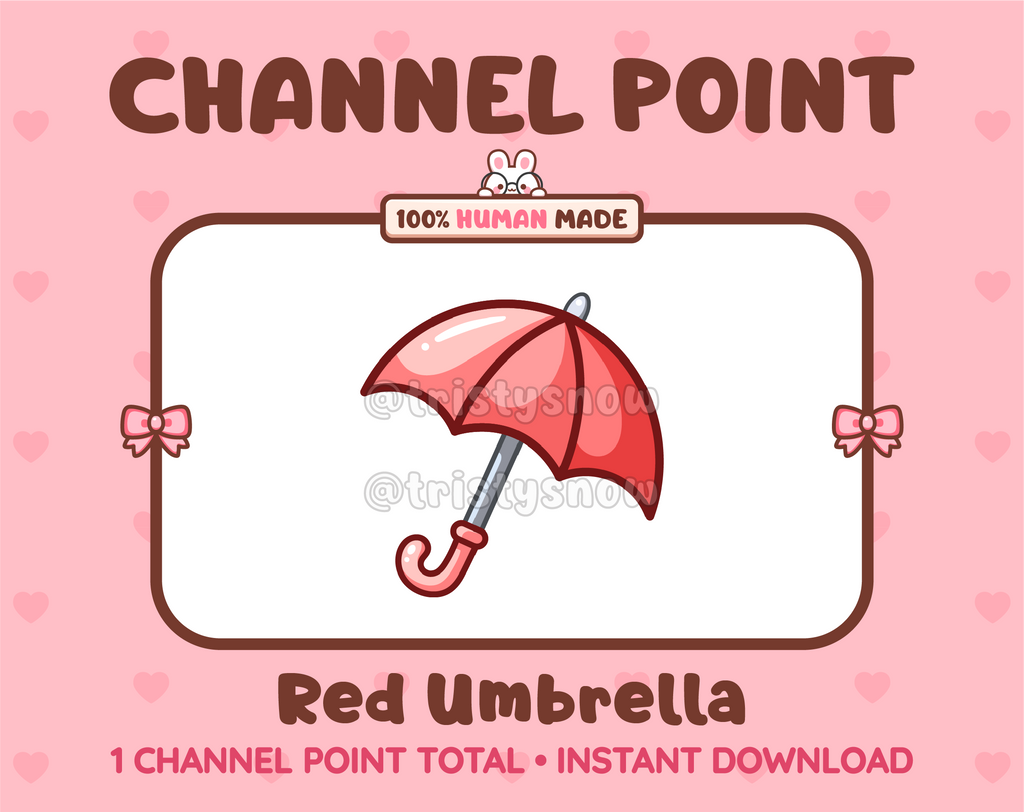 Red Umbrella Twitch channel point icon.