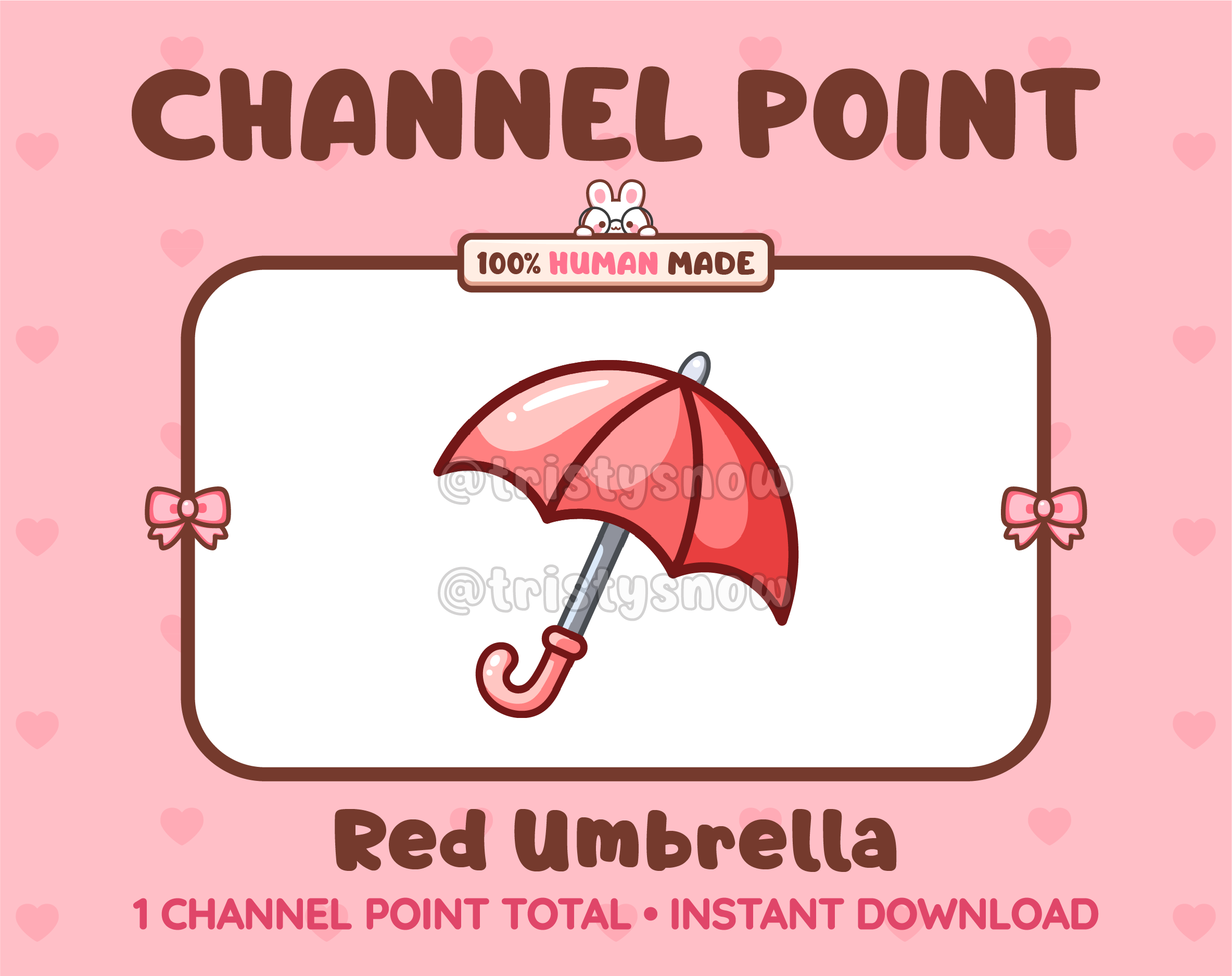 Red Umbrella Twitch channel point icon.