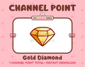 Gold Diamond Twitch channel point icon.