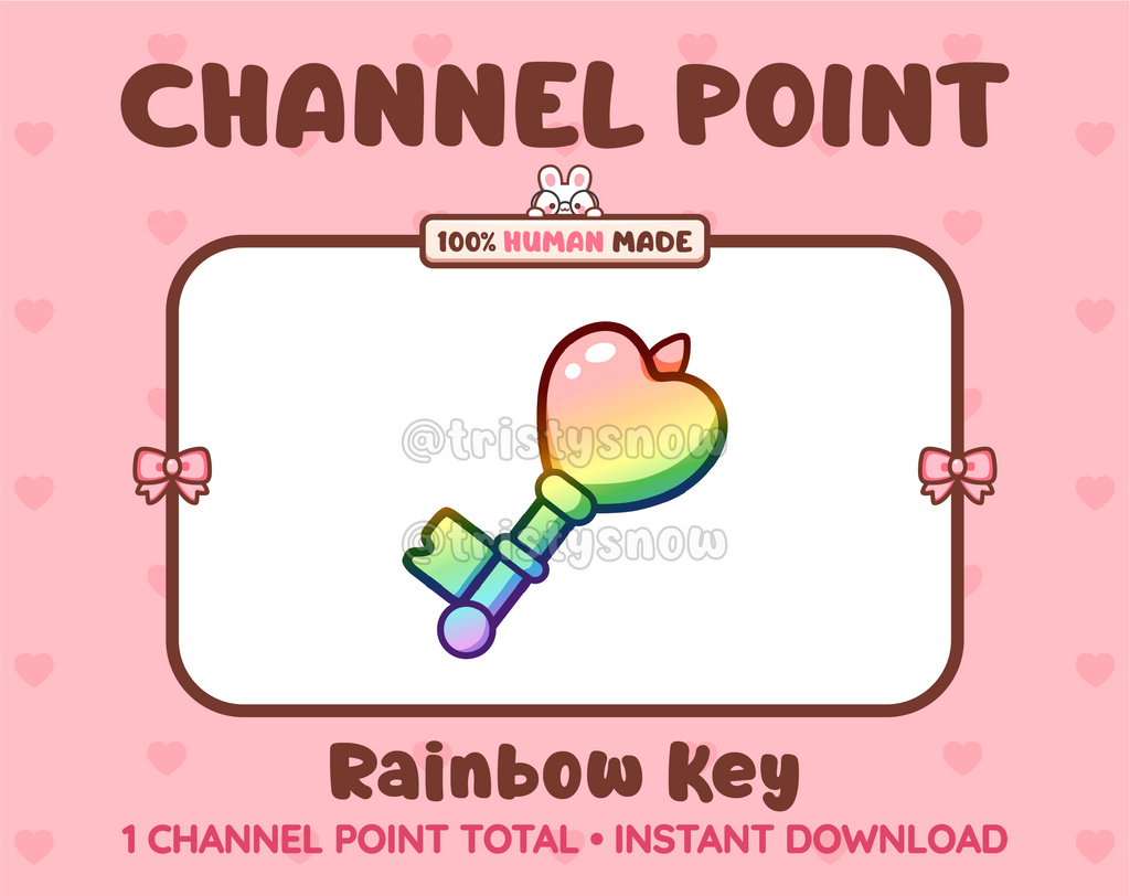 Rainbow Key Twitch channel point icon.
