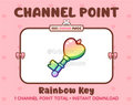 Rainbow Key Twitch channel point icon.