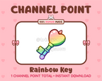 Rainbow Key Twitch channel point icon.