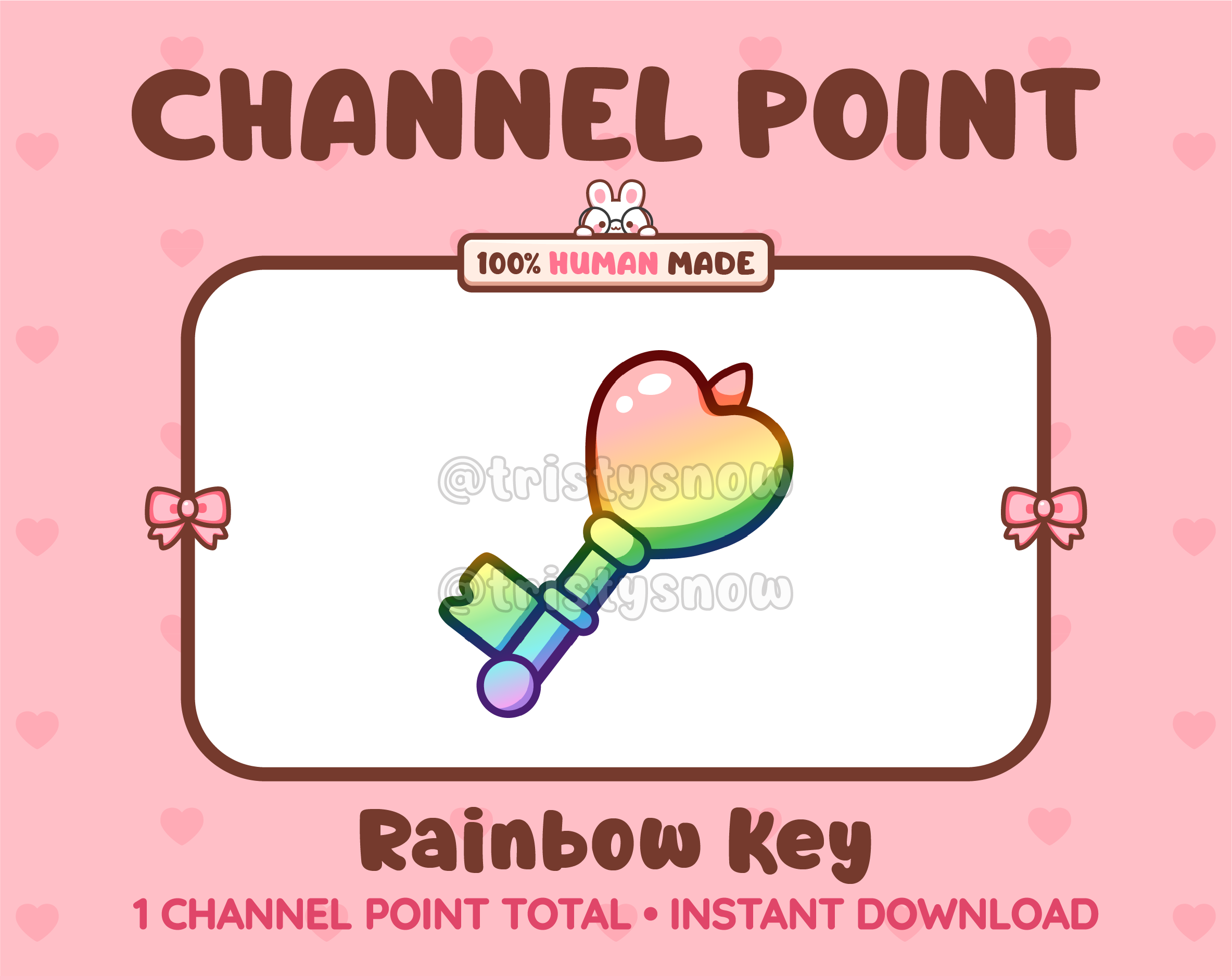 Rainbow Key Twitch channel point icon.