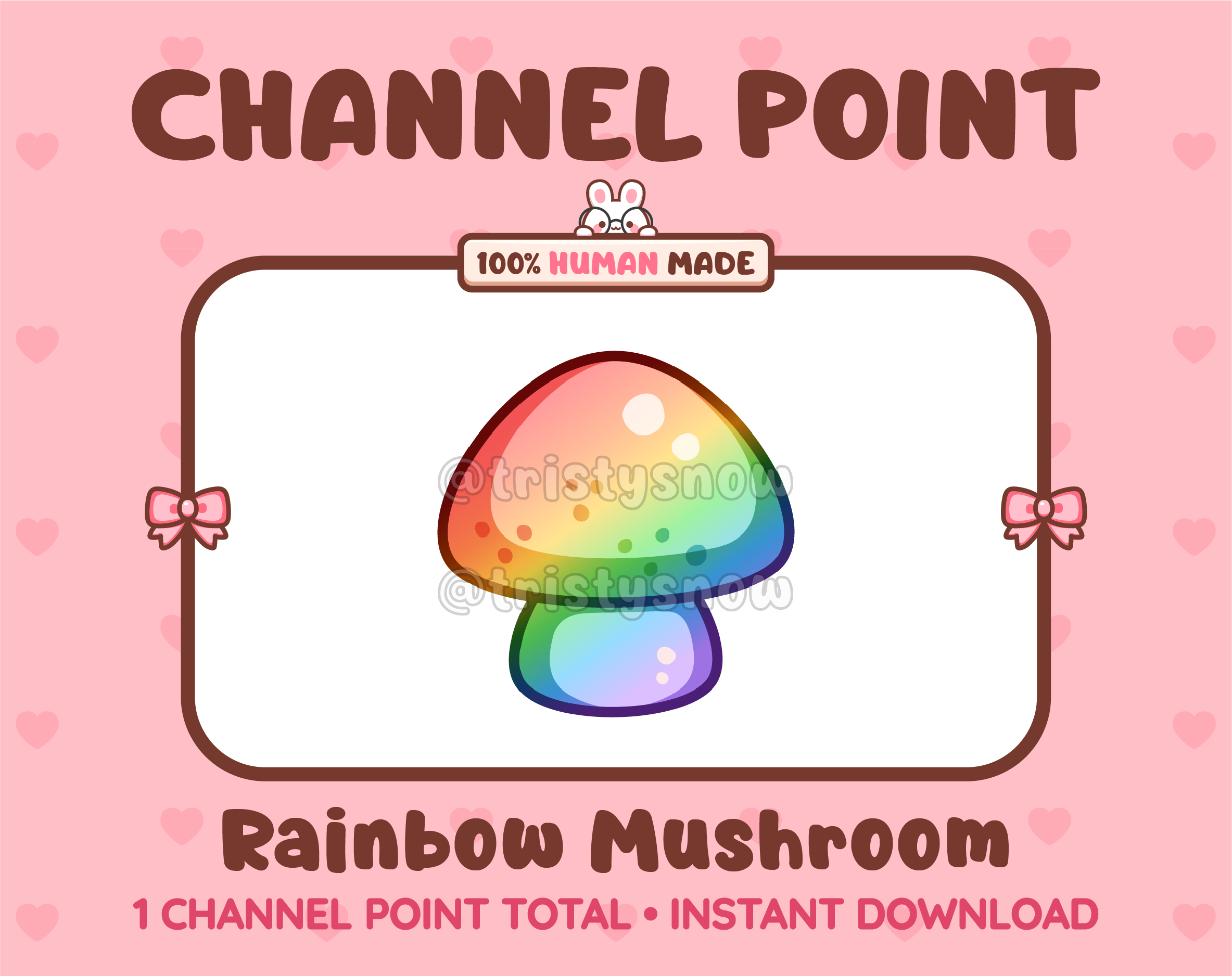 Rainbow Mushroom Twitch channel point icon.