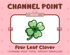 Green Clover Twitch channel point icon.