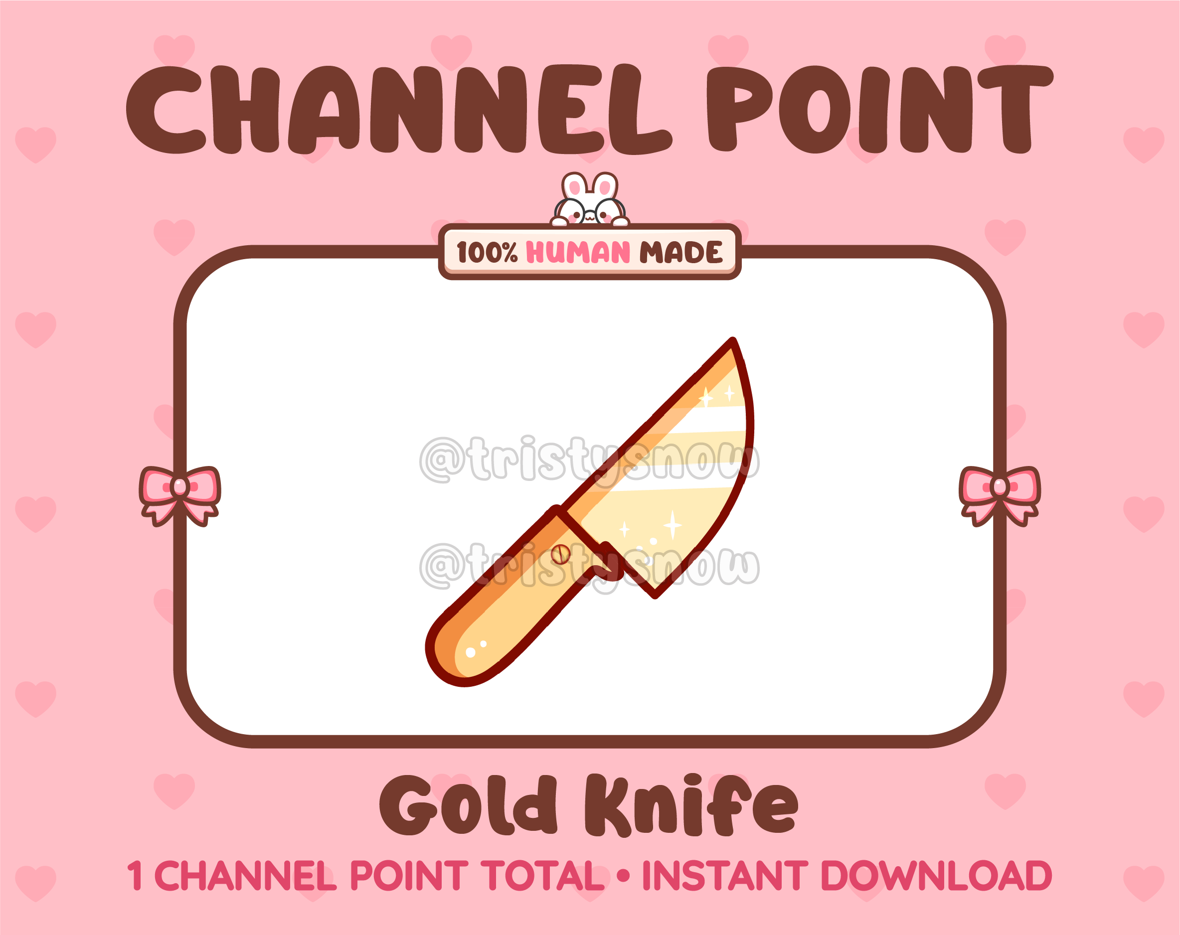 Gold Knife Twitch channel point icon.