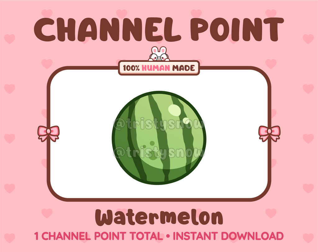 Watermelon Twitch channel point icon.