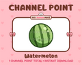 Watermelon Twitch channel point icon.