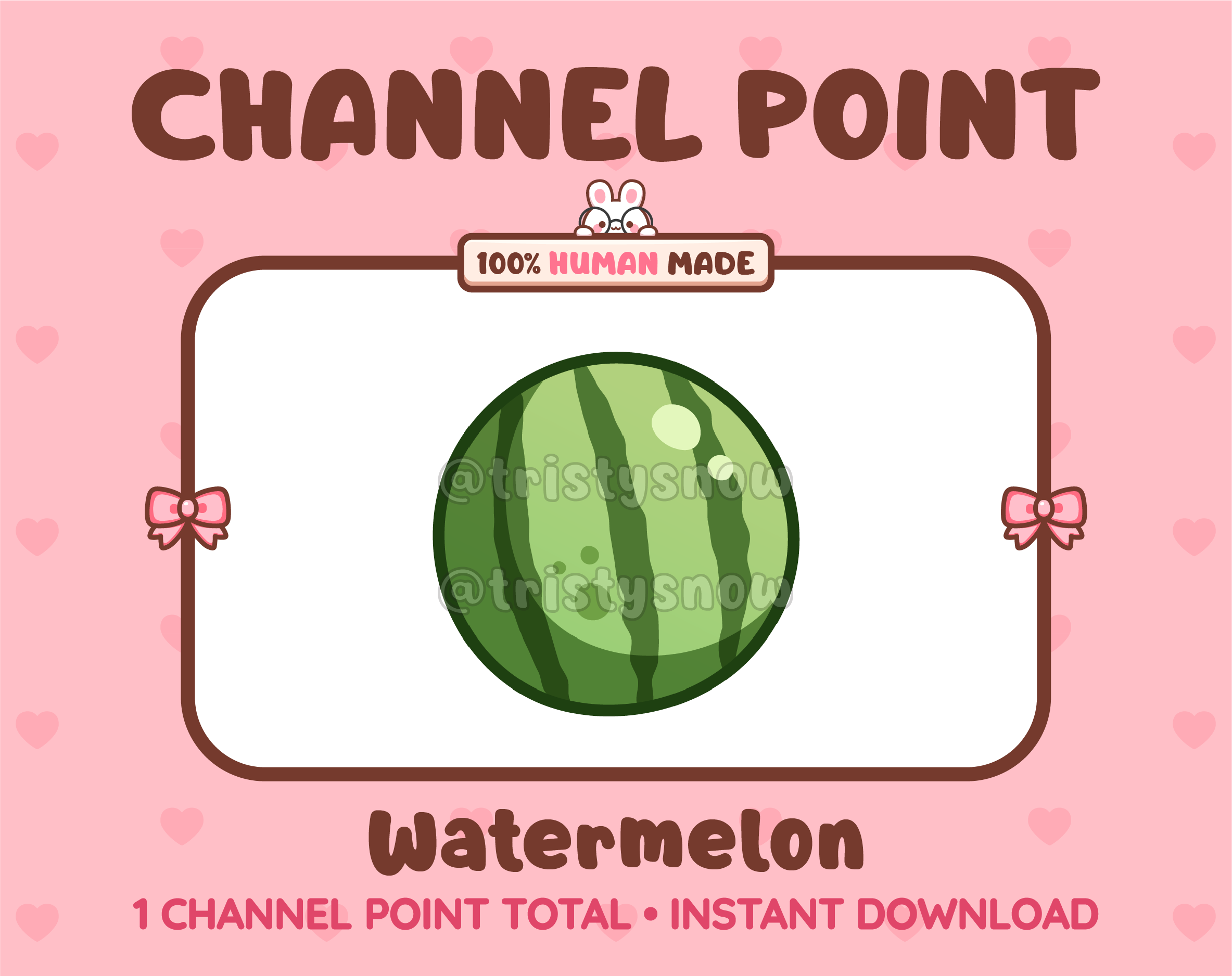 Watermelon Twitch channel point icon.