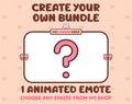 Create your own bundle listing preview for choosing 1 animated emote.