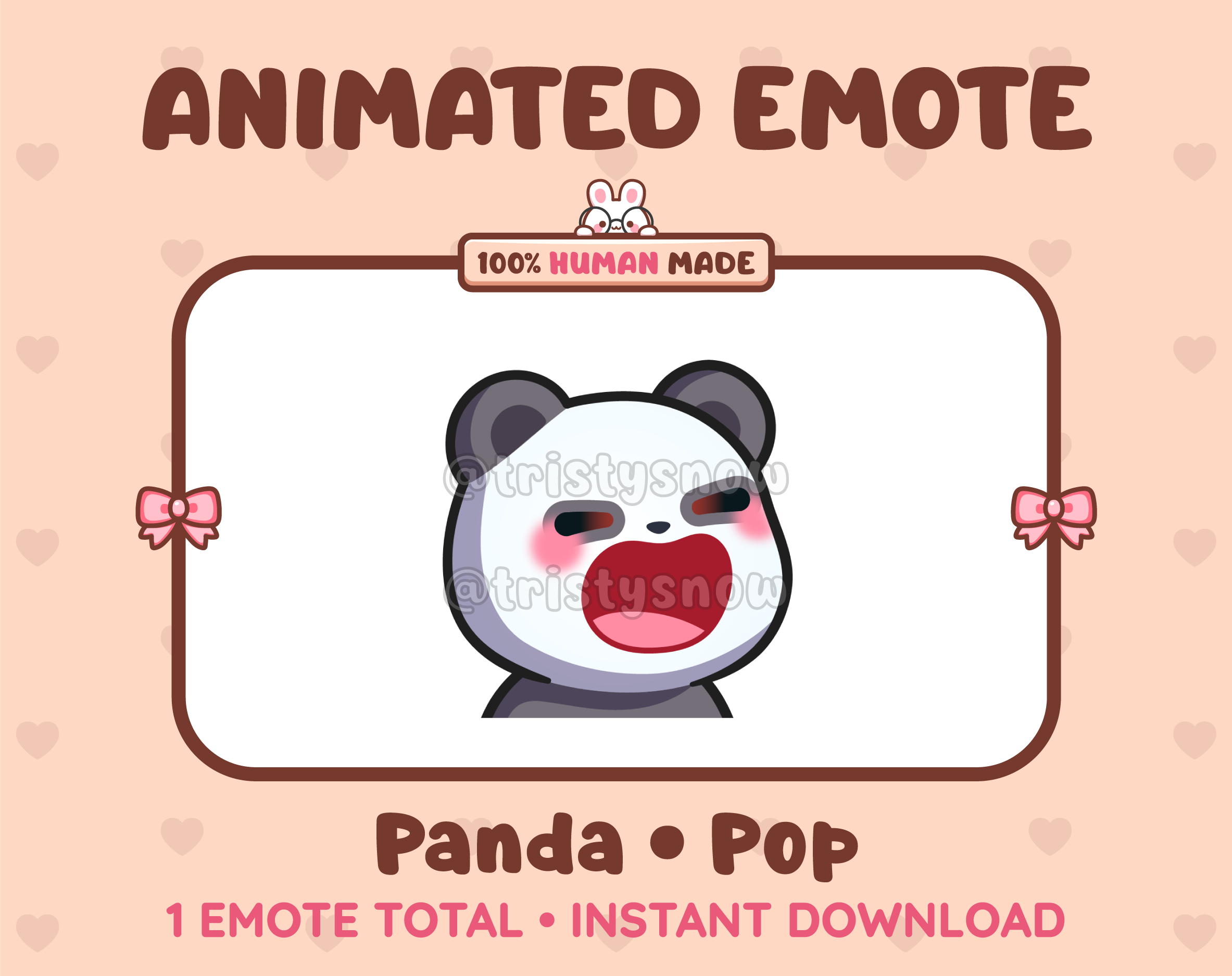 Panda emote preview displaying a cute panda pop emote.