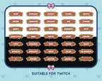 Wooden Sign with Flowers Twitch panel pack displaying all 35 included panel designs.