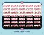 Pink Cow Twitch panel pack displaying all 35 included panel designs.