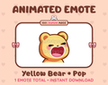 Yellow Bear emote preview displaying a cute yellow bear pop emote.