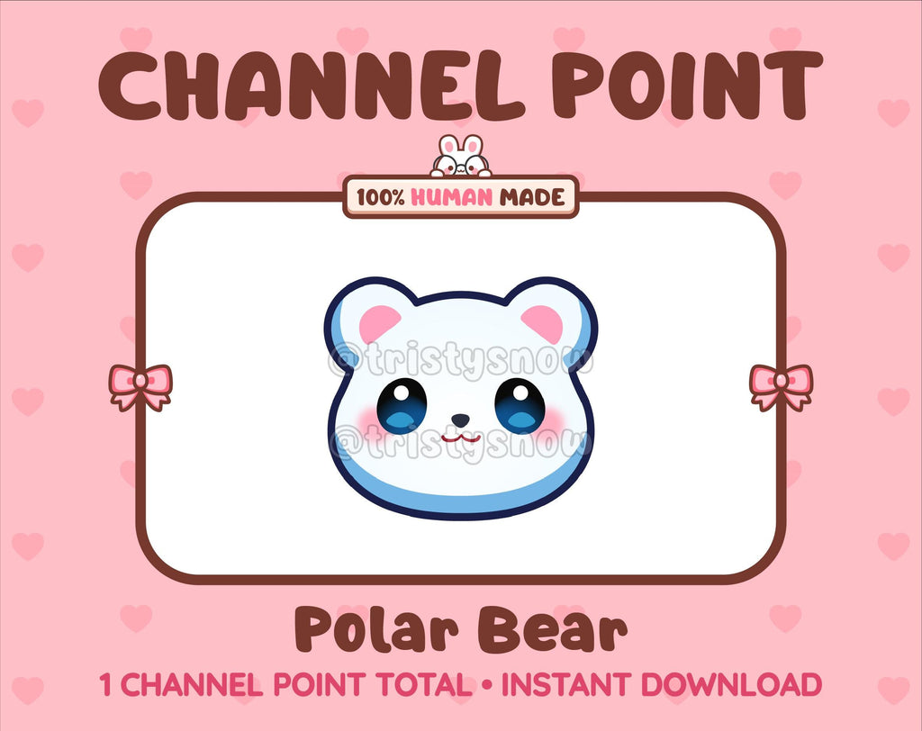 Polar Bear Twitch channel point icon.