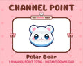 Polar Bear Twitch channel point icon.