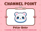 Polar Bear Twitch channel point icon.