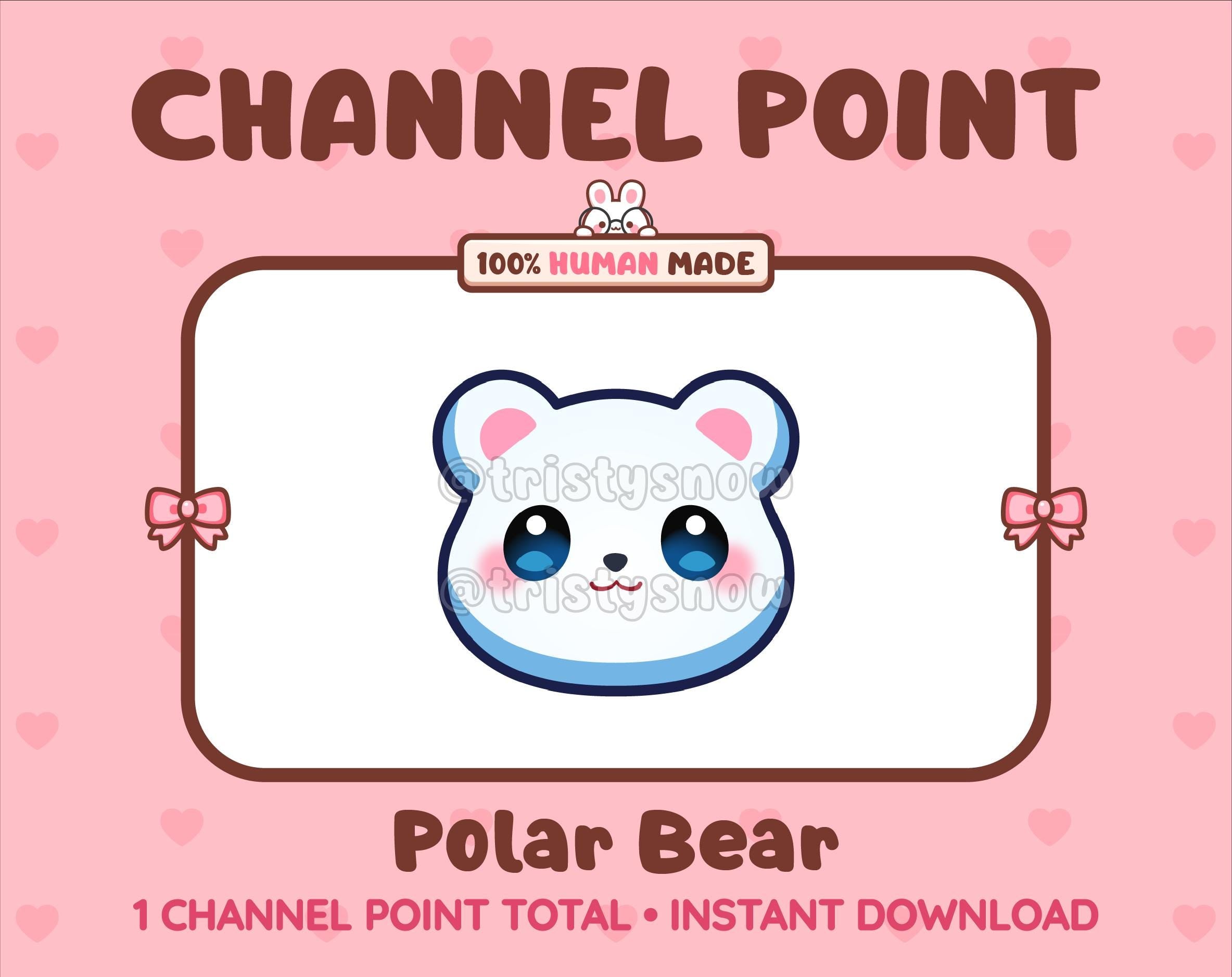 Polar Bear Twitch channel point icon.