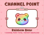 Rainbow Bear Twitch channel point icon.