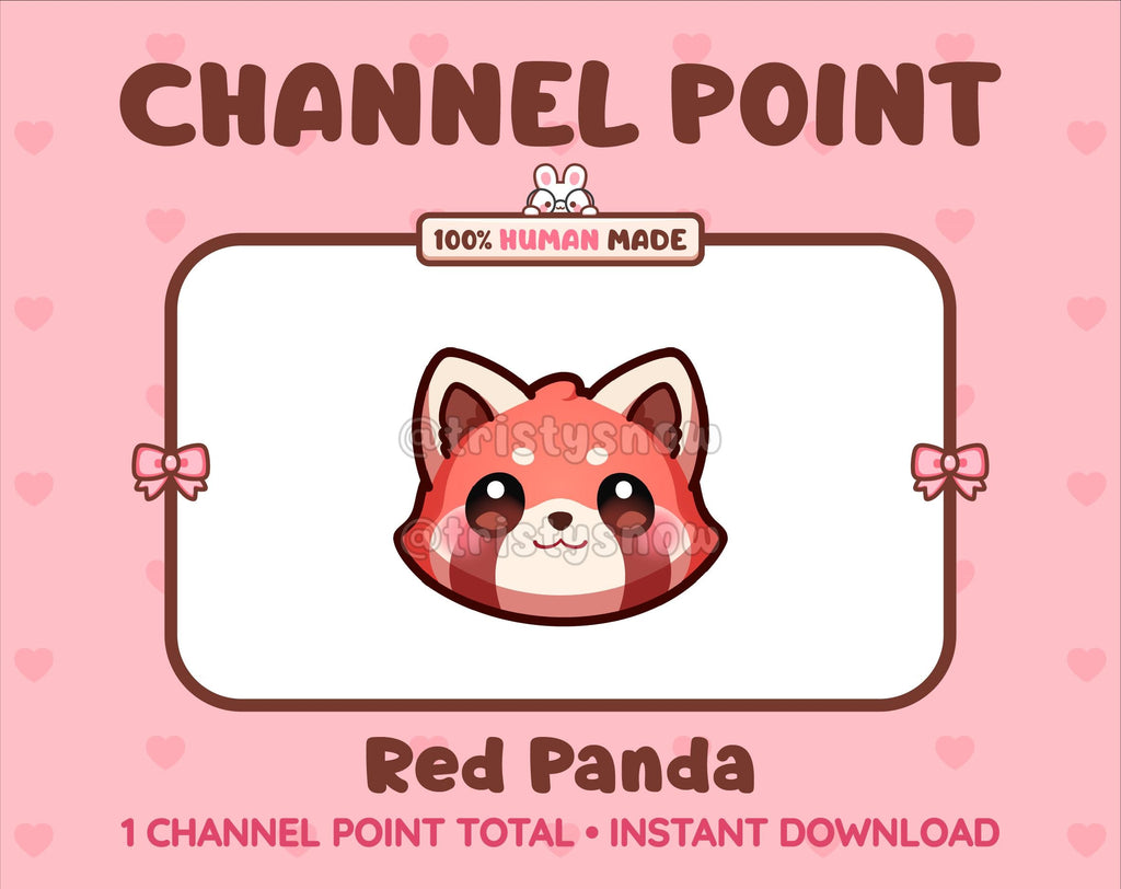 Red Panda Twitch channel point icon.