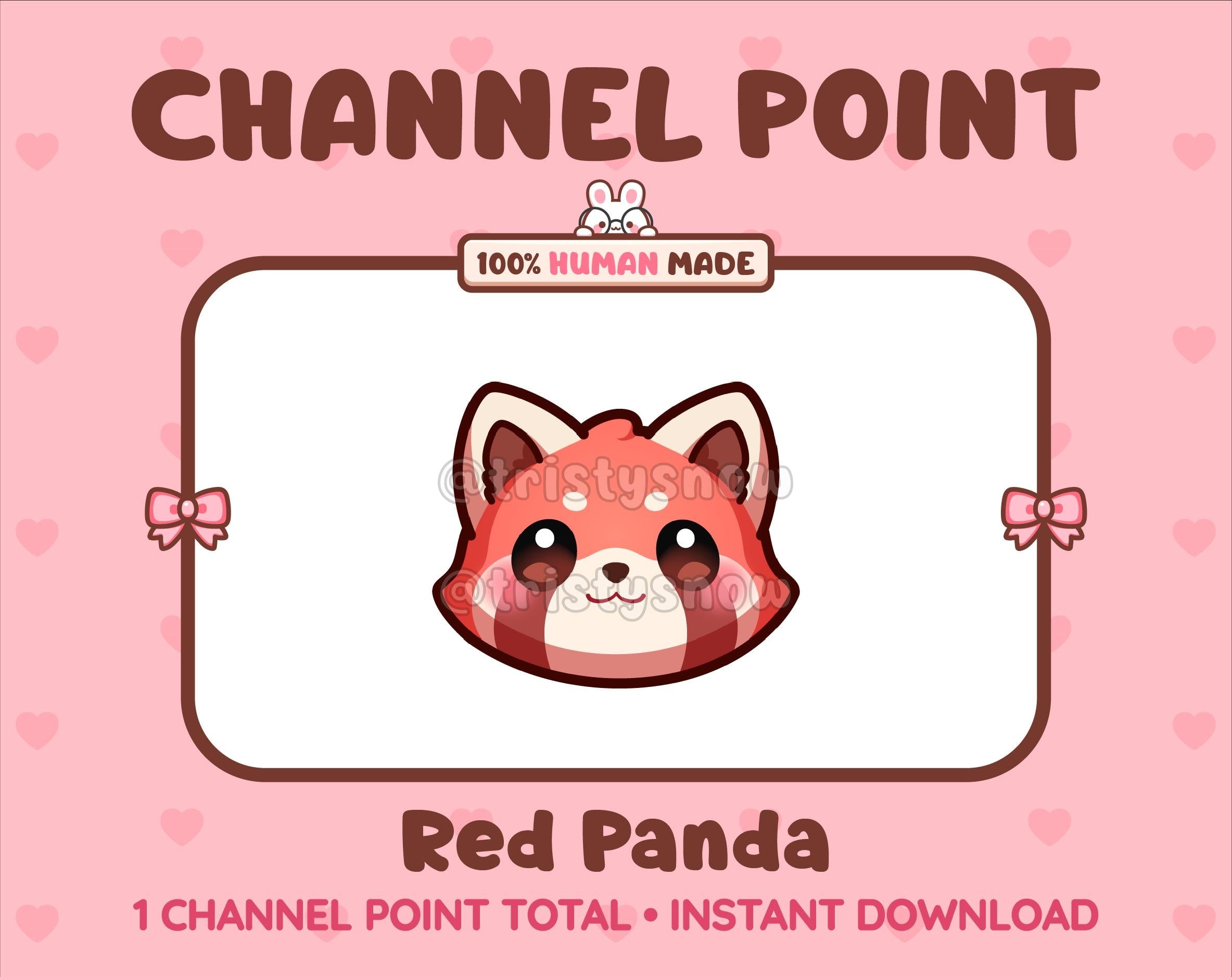 Red Panda Twitch channel point icon.