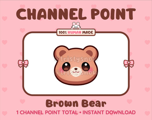 Brown Bear Twitch channel point icon.