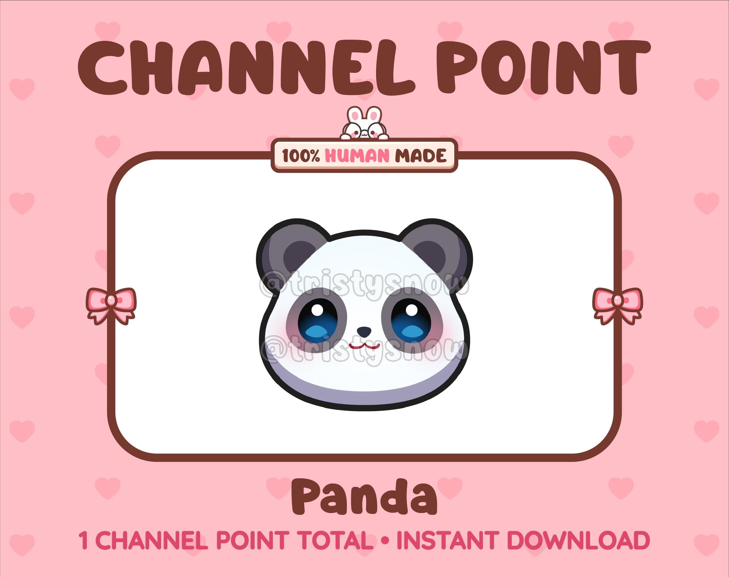 Panda Bear Twitch channel point icon.