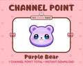 Purple Bear Twitch channel point icon.
