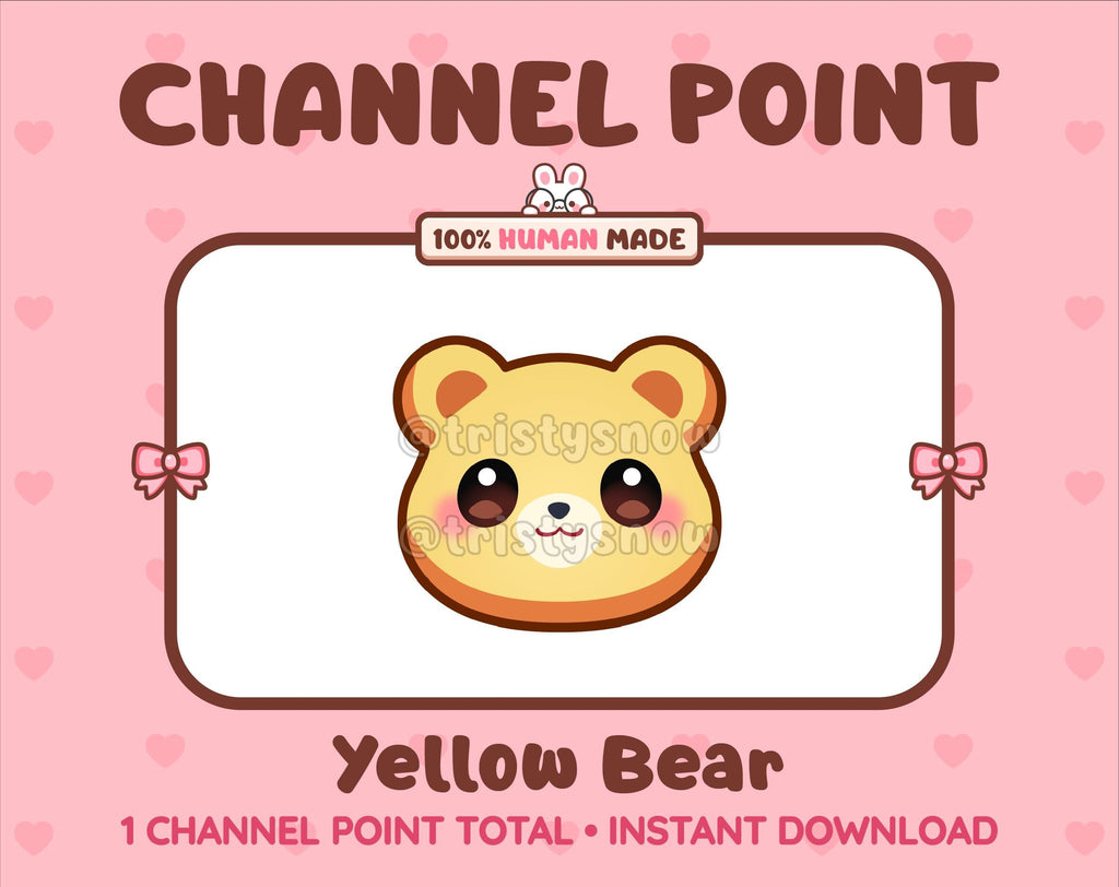 Yellow Bear Twitch channel point icon.