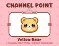 Yellow Bear Twitch channel point icon.