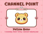 Yellow Bear Twitch channel point icon.