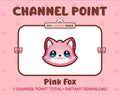 Pink Fox Twitch channel point icon.